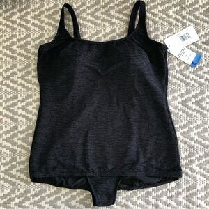 Penbrooke krinkle scoop neck sheath one piece swimsuit size 26W